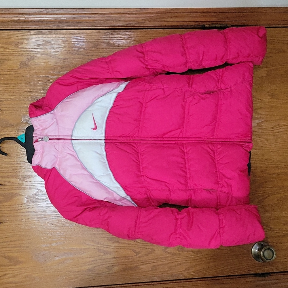 Nike The Athletic Dept Vintage Down Puffer Jacket Pink Youth L Women’s S
